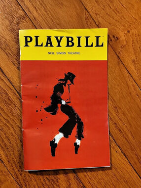 Playbill MJ the Musical Broadway Playbill Red & Yellow